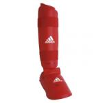 ADIDAS WKF sípcsontvédő kivehető lábfejjel - piros L vörös