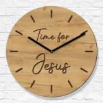 DUBLEZ Keresztény falióra - Time for Jesus, Aranytölgy