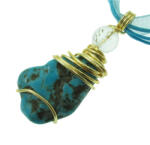  Egyedi természetes Arizóna türkiz - fenakit medál