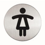 DURABLE Információs tábla, rozsdamentes acél, DURABLE "Női WC (490423)