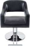 Lila Rossa Scaun frizerie coafor Frodo, reglabil pe inaltime, cu suport pentru picioare, negru