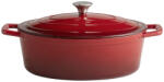 APS Oala fonta emailata cu capac 5l rosu oval 5 Stars (88308)