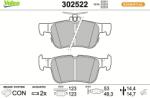 VALEO set placute frana, frana disc VALEO ESSENTIAL 302522 (302522)