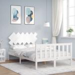 vidaXL Cadru de pat cu tăblie dublu mic, lemn masiv (3193437) - comfy