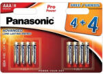 Panasonic LR03PPG/8BW 1, 5V AAA/mikro tartós alkáli elem 8 db/csomag