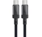 ACEFAST C12 USB-C / USB-C PD kábel 60W 480Mb/s, nejlon fonattal - fekete