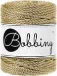 Bobbiny 3PLY Macramé Rope 3 mm 50 m Metallic Gold Șnur (TS-E055)