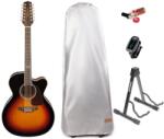 Takamine GJ72CE-12BSB Premium SET Brown Sunburst Chitară electro-acustică cu 12 corzi