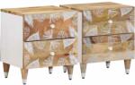 vidaXL 2 db tömör mangófa éjjeliszekrény 40x33, 5x46 cm (4018663)