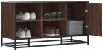 vidaXL cipőpad barna tölgy 100x40x53, 5 cm Gépi fa és fém (849218)