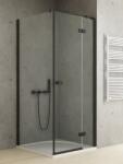 NEW TRENDY Reflexa Black zuhanykabin 100x100 cm négyzet fekete matt/átlátszó üveg EXK-4943 (EXK4943)