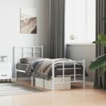 vidaXL fehér fém ágykeret fej- és lábtámlával 80x200 cm (355619)