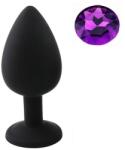 Guilty Toys Dop Anal Silicone Buttplug, Large, Silicon, Negru/Mov, Guilty Toys