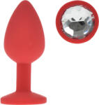 Guilty Toys Dop Anal Silicone Buttplug, Small, Rosu/Clear, Guilty Toys