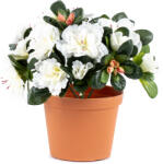 4-Home Azálea művirág cserépbenfehér, 21 x 10 x 10 cm, fehér