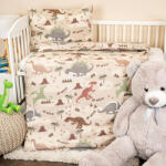 4home Dino world gyerek pamut ágyneműhuzat kiságyba, 100 x 135 cm, 40 x 60 cm, 100 x 135 cm, 40 x 60 cm