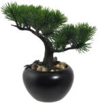 4-Home Mű bonsai Fenyő virágcserépben, zöld, 19cm