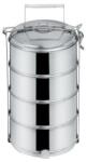 Orion élelmiszer-hordozó 4 x 1, 3 l, rozsdamentes acél, 4 emelet