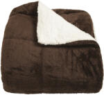 4-Home Mikroszálas gyapjú hatású pléd Erika csokoládé, 150 x 200 cm, barna