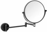 SAPHO XB001 X-Round fekete lógó kozmetikai tükör, 19 cm átmérőjű, fekete