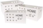 4-Home Home fadoboz készlet, 3 db, fehér