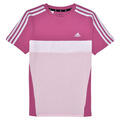 Adidas Rövid ujjú pólók J 3S TIB T Rózsaszín 7 / 8 éves