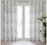 EUROFIRANY Alivia fehér - szürke függöny márvány mintával 140x270 cm