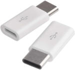 EMOS SM7023, Adapter micro USB-B 2.0 / USB-C 2.0, fehér, 2db (SM7023)