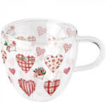 Ambiente Lovely Hearts duplafalú borosilicate üvegcsésze 0, 25l (14419745)