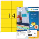 HERMA Etikett címke Herma 105x42.3 mm szegély nélküli sárga 100 ív 1400 db/doboz (4555)