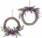 Decorer Set 2 coronite Lavanda lemn 25 cm (A54.43.58)