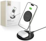 Tech-Protect QI15W-A39 2in1 încărcător wireless magnetic MagSafe negru (5906302372218)