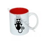  Macskás bögre piros (304077)