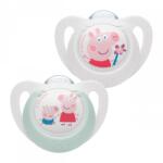 Nuk Baba cumi NUK Star Peppa Pig 0-6m 2 db - babyboxstore