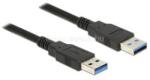 Delock USB 3.0-s kábel A-típusú csatlakozódugóval > USB 3.0-s, A-típusú csatlakozódugóval, 5, 0 m (fekete) (DL85064) (DL85064)