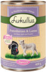 Lukullus 24x400g Lukullus Naturkost Junior pulykaszív & bárány nedves kutyatáp
