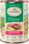 Lukullus 24x400g Lukullus Naturkost Adult marha & pulyka (gabonamentes) nedves kutyatáp