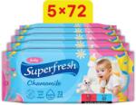 Superfresh kamillás törlőkendő, 5× 72 db (360 db) (BABY23203s5)