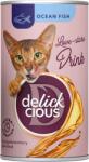 Delickcious DELICKCIOUS, Conserva cu bautura cu peste oceanic pentru pisici, 140g