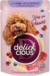 Delickcious DELICKCIOUS, Bucati de carne de miel si fructe de padure in sos cremos, pentru caini, 80g - fourpaws