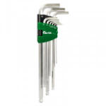 Fortis Set chei hexagonale in L cu cap sferic Fortis, lungi, 1.5-10mm, 9 piese (4317784729468) - constructii-mag Cheie imbus