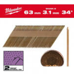 Milwaukee - Cuie pentru pistol M18FFN, 63 x 3, 1 mm, galvanizate, 2200 buc [4932492609] (4932492609)