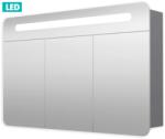 Naturel Tükrösszekrény világítással Naturel Iluxit 100x65 cm MDF szürke és ezüst GALPIR100LED (PIR ZS 100 3D LED)