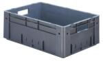 LA-KA-PE - Cutie stivuibila pentru transport 600x400x210mm, gri, maxim 700kg cu orificiu pentru maner [VTK600/210-0grau] (VTK600/210-0grau)