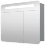 Naturel Tükrösszekrény világítással Naturel Iluxit 80x65 cm MDF szürke és ezüst GALPIR80LED (PIR ZS 80 2D LED)