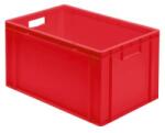 LA-KA-PE - Cutie stivuibila pentru transport 600x400x320mm, rosu, cu orificiu pentru maner [TK600/320-0ROT] (TK600/320-0ROT) - constructii-mag