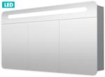 Naturel Tükrösszekrény világítással Naturel Iluxit 120x65 cm MDF szürke és ezüst GALPIR120LED (PIR ZS 120 3D LED)