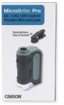 Carson Microscop de buzunar cu LED, Carson, marire 60-120x, cu adaptor pentru smartphone, MicroBrite (N01000020_001)