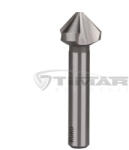 RUKO 102103 HSS Kúp- és sorjázó süllyesztő C alak, 5, 0/1, 5x40mm/90° 4mm hengeres befogás (102103)