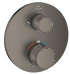 GROHE Atrio Private Collection Termosztatikus Zuhanycsaptelep 2 Kimenethez, Beépített Elzáró/váltó Szeleppel, Gombbal Brushed Hard Graphite 24396al0 (24396al0)